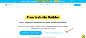 create a free website for your business ai